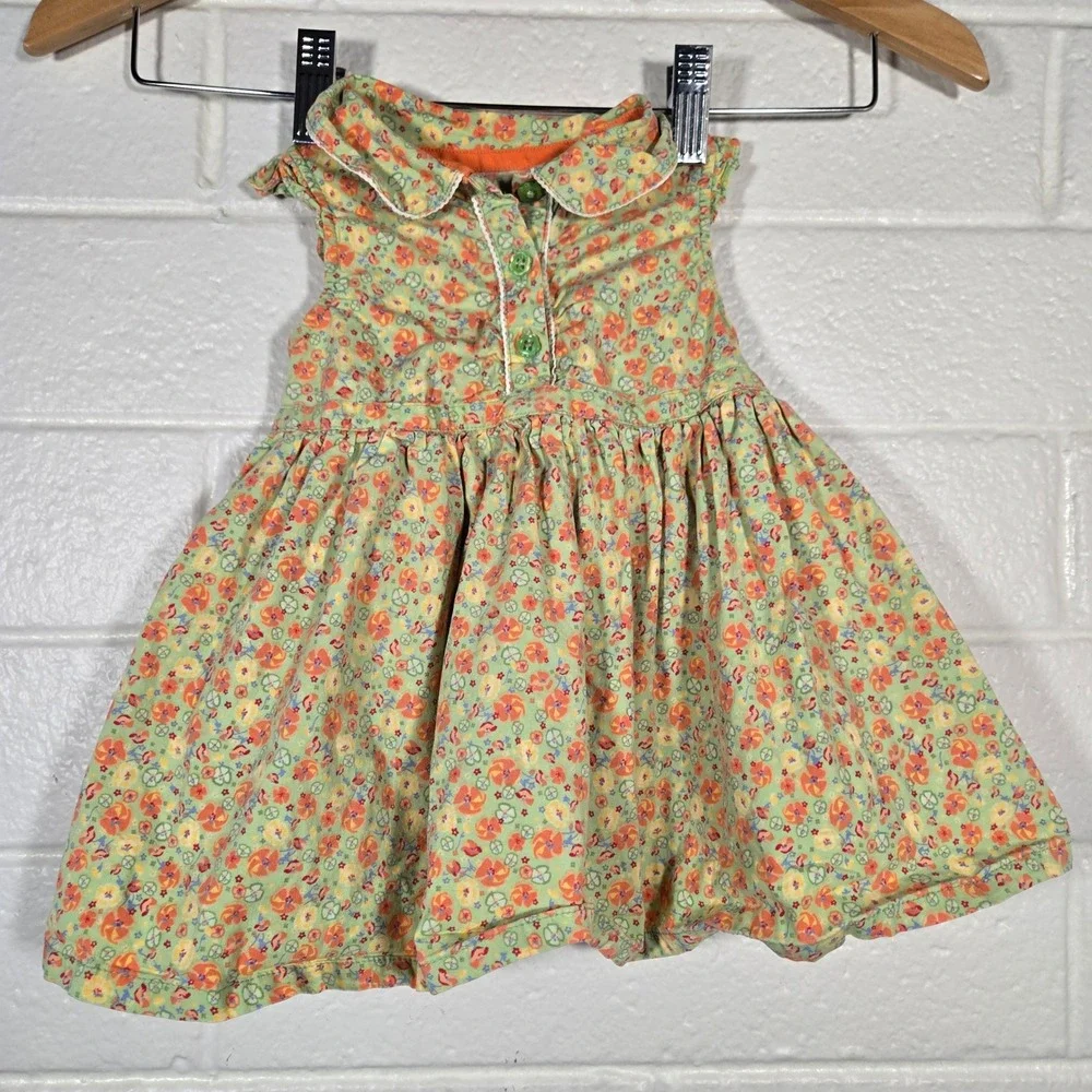 The‎ Childrens Place Micro Floral Dress Baby Girl 12M Peter Pan Collar Easter